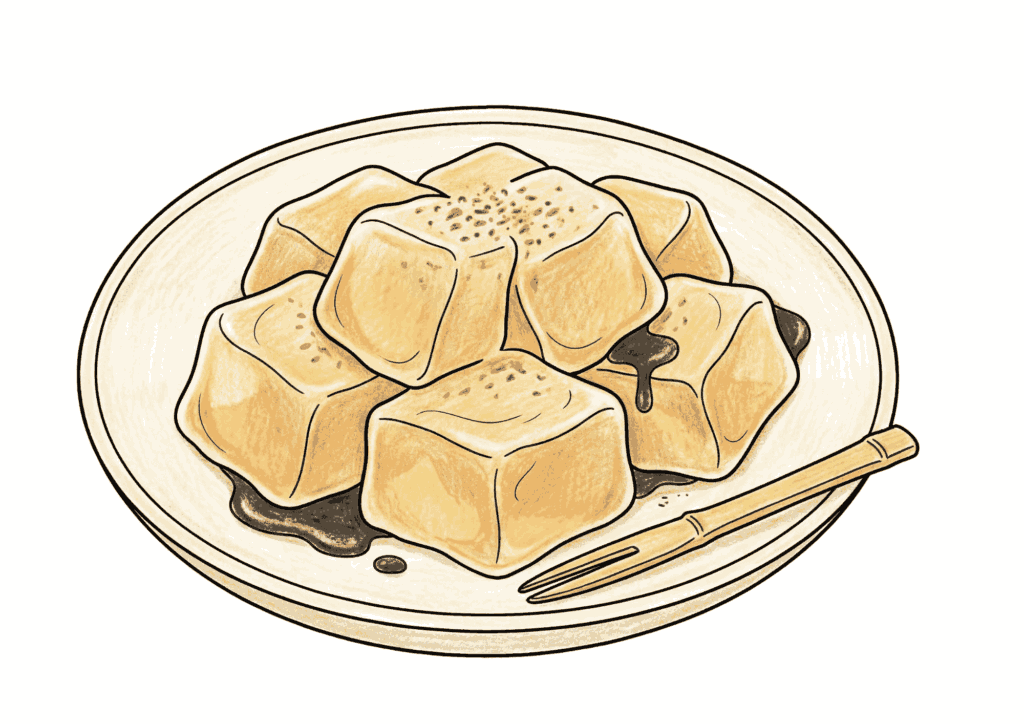 わらび餅の塗り絵 カラー見本