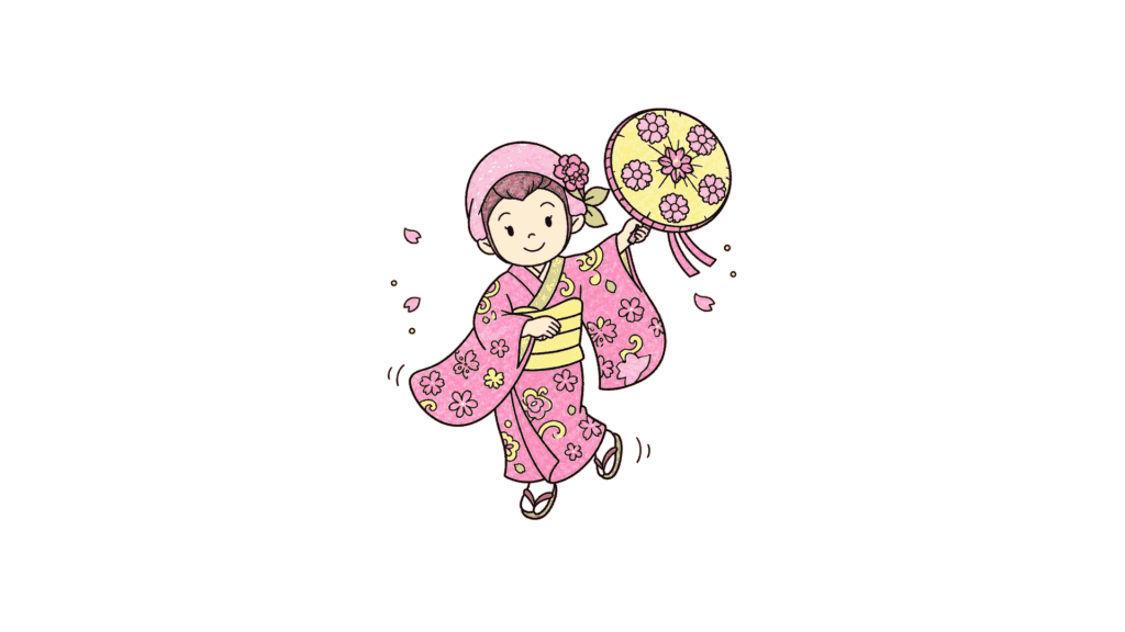 山形花笠まつりの塗り絵 カラー見本