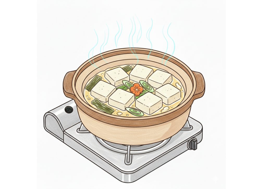 Yudofu coloring page, color sample, free download