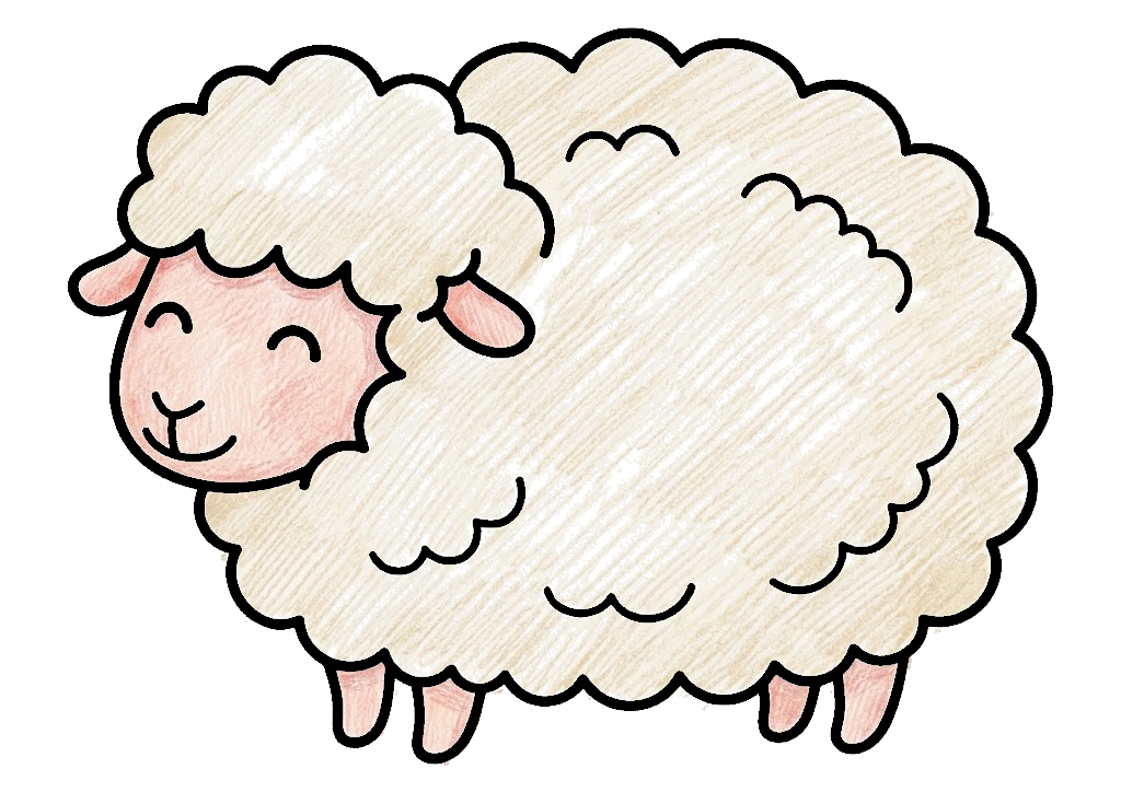 ひつじの塗り絵のカラー見本（2枚目）
