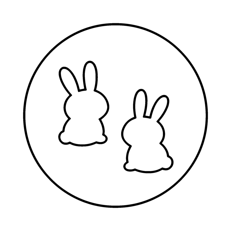満月のイラスト（線画）｜壁面かざり用・背景透過PNG