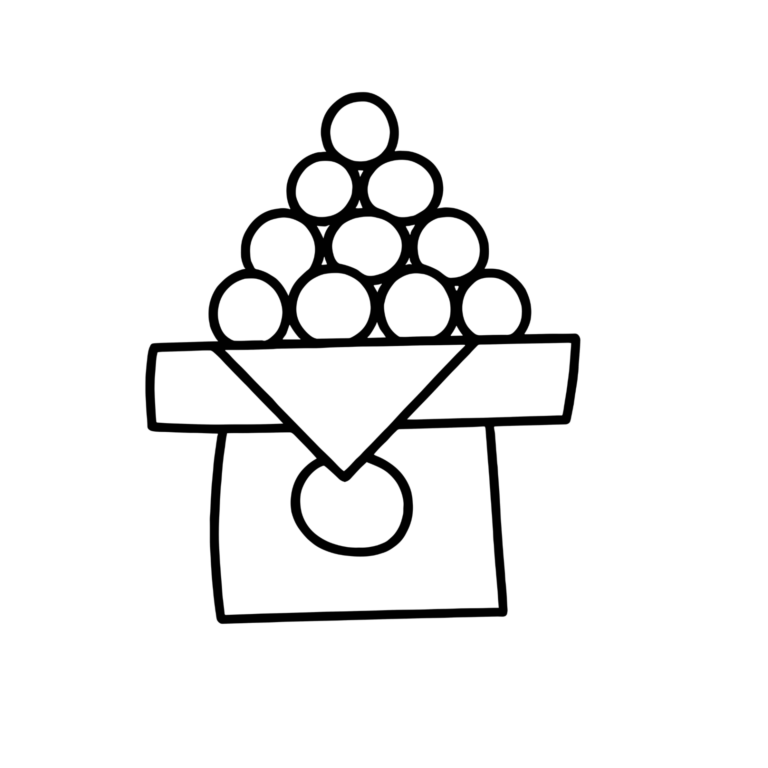 月見だんごのイラスト（線画）｜壁面かざり用・背景透過PNG
