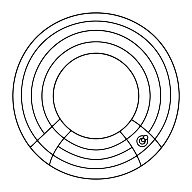 うきわのイラスト（線画）｜壁面かざり用・背景透過PNG