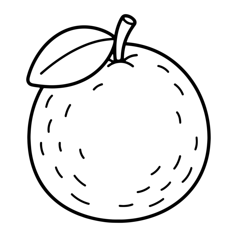 ゆずのイラスト（線画）｜壁面かざり用・背景透過PNG