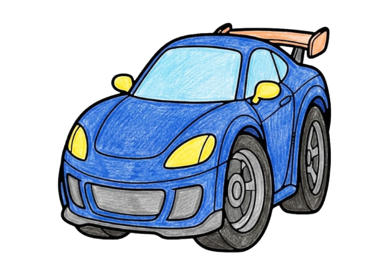 スポーツカーの塗り絵(かっこいい)