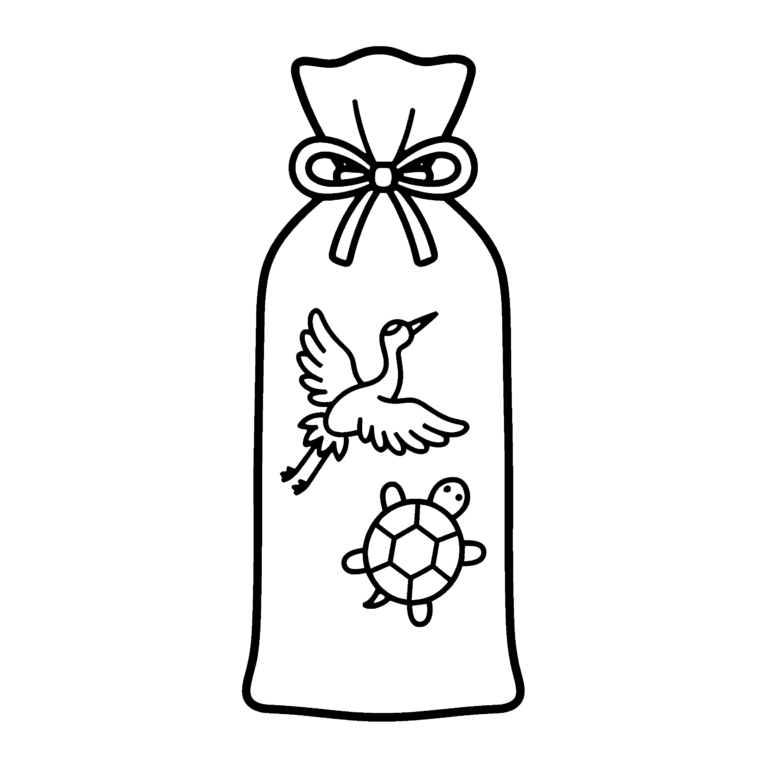 千歳あめのイラスト（線画）｜壁面かざり用・背景透過PNG